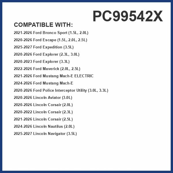PureFlow Cabin Air Filter PC99542X | Fits 2020-2025 Ford Explorer, Escape, 2021-2025 Bronco Sport, 2022-2025 Maverick, 2020-2025 Police Interceptor