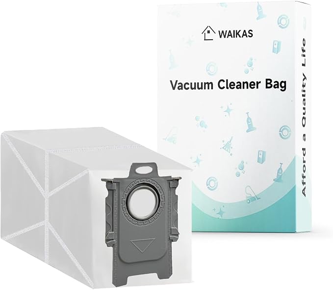 WAIKAS 14 Pack Vacuum Bags for Roborock Qrevo Edge S5A, Qrevo Curv 2 Flow, Saros 20, QV 35S, S8 Max Ultra, Qrevo Master, Qrevo Edge, Qrevo Slim, Qrevo 2R3W, Qrevo S, Qrevo Plus, Qrevo Series Dust Bags