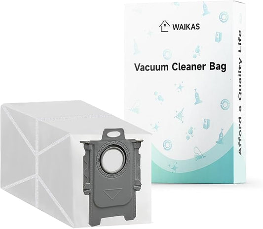 WAIKAS 14 Pack Vacuum Bags for Roborock Qrevo Edge S5A, Qrevo Curv 2 Flow, Saros 20, QV 35S, S8 Max Ultra, Qrevo Master, Qrevo Edge, Qrevo Slim, Qrevo 2R3W, Qrevo S, Qrevo Plus, Qrevo Series Dust Bags