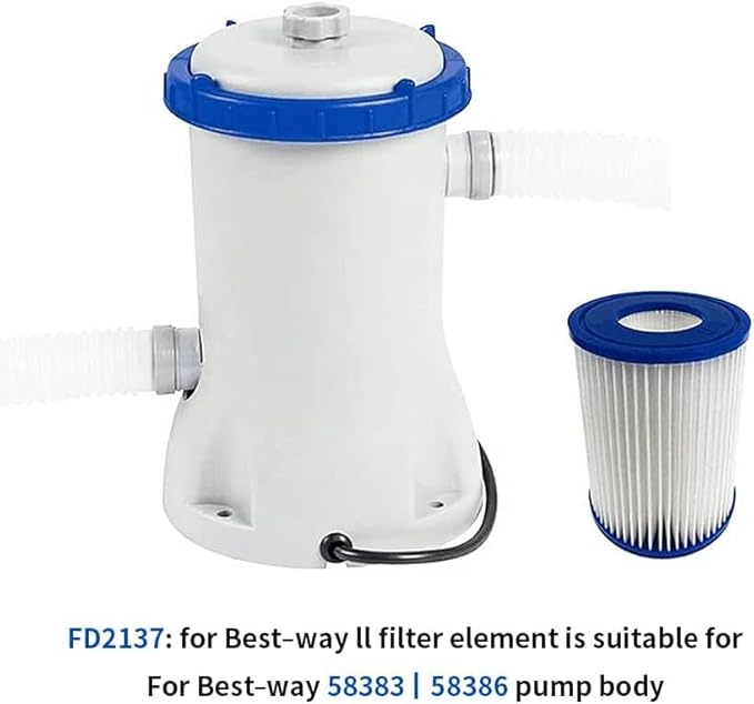WuYan 2 Pack Swimming Pool Filter Compatible for Cartridge Type II, Replacement Hot Tubs Filter Compatible with Lay Z Spa Filter Pump