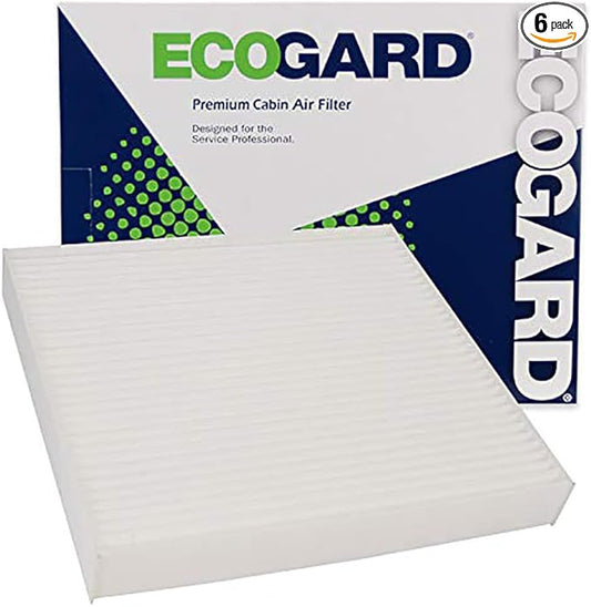 ECOGARD XC11893 Cabin Air Filter Fits 2022-2025 Hyundai Tucson, 2021-2025 Elantra, Santa Fe, 2023-2025 Kia Sportage, 2021-2025 Sorento, 2021-2024 K5, 2020-2025 Hyundai Sonata (Pack of 6)