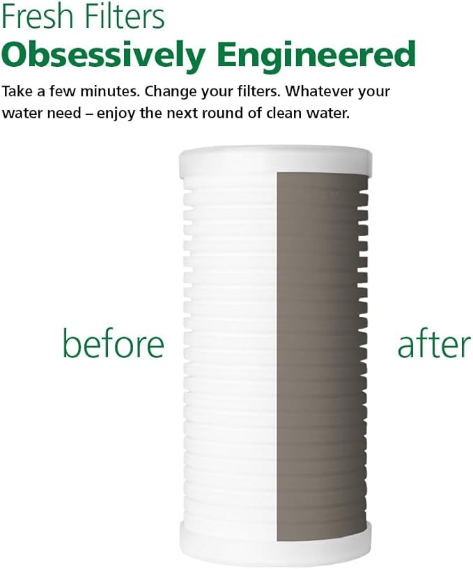 AO Smith 4.5"x10" 25 Micron Sediment Water Filter Replacement Cartridge - NSF/ANSI 42 Certified - For Whole House Filtration Systems - AO-WH-PREL-R