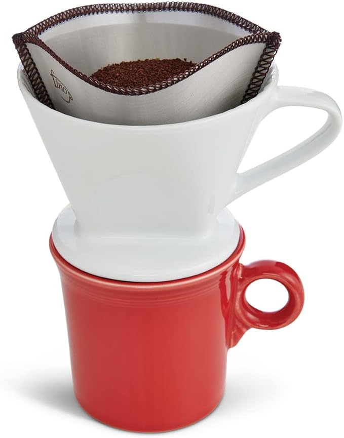 Fino Flexible Mesh Reusable Coffee Filter, Number 2-Size, Brews 2 to 6-Servings, Set of 2