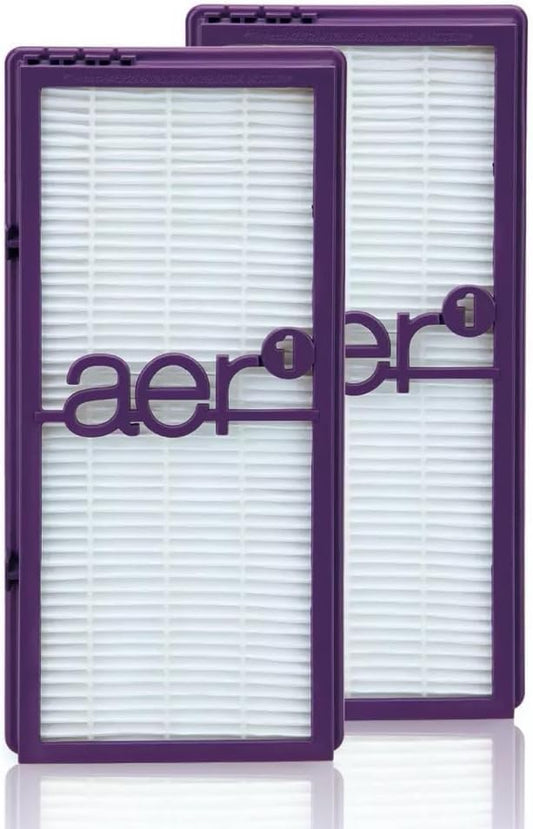 Official Bionaire - AER1 Performance Plus True HEPA Replacement Air Filter, 99.99% Particle Capture, Dust Pollen Smoke Pet Dander, Purple, 2 Pack