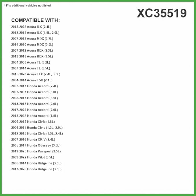 ECOGARD XC35519 Cabin Air Filter Fits 2006-2025 Honda Ridgeline, 2019-2025 Passport, 2003-2017 Accord, 2007-2016 CR-V, 2006-2015 Civic, 2009-2022 Pilot, 2005-2017 Odyssey