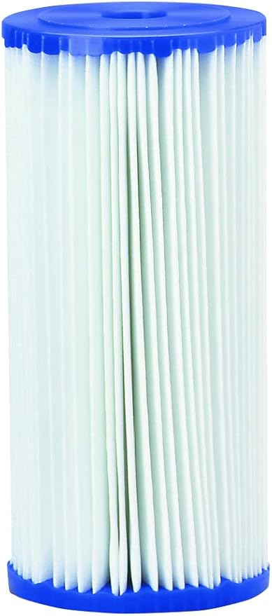 Pentair Pentek R30-BB Big Blue Pleated Polyester Sediment Water Filter, 10" x 4.5", 30 Micron, Whole House Reusable Cartridge