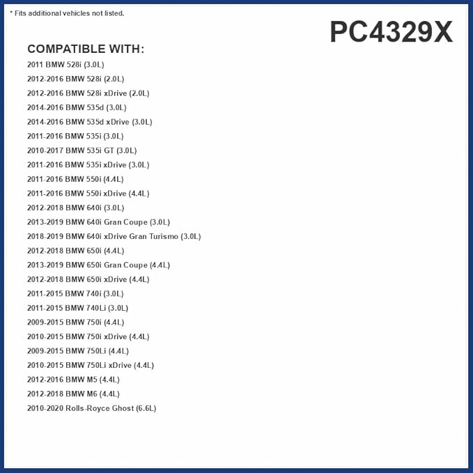 Pureflow Cabin Air Filter PC4329X | Fits 2019-15 BMW Alpina B6 xDrive Gran Coupe, 2018-12 650i