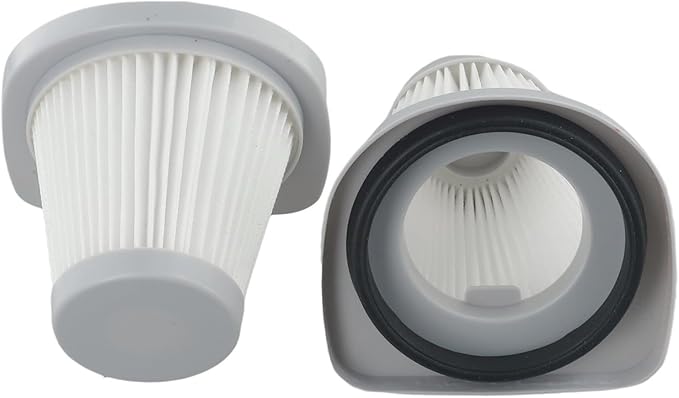 2Pcs HEPA Filters For Merlin 2-in-1 Corded Stick Vacuum Cleaner, For Merlin SC861, SC861A Upright Models, Washable Reusable 8.5cm/3.35in Height Gray White Plastic Filter Cartridge (2pcs)