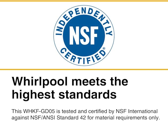 Whirlpool 10" x 2.5" Whole Home Standard Capacity Sediment Filters WHKF-GD05, 5 Micron, 6-Month Filter Life, Reduces Sediment, Sand, Soil, Silt & Rust, for standard filter housings, 2-Pack