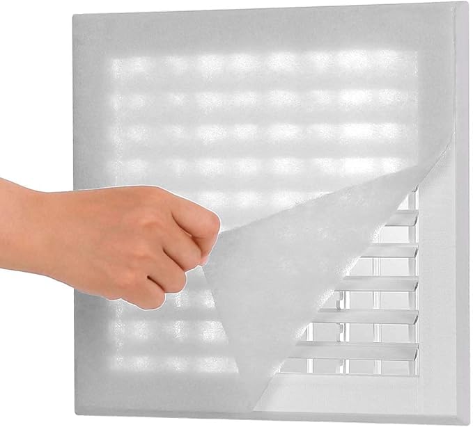 Lisol Complete Air Vent Filters Kit- 98‘’ x 18'' Electrostatic Media With 157" of Installation Tape 36+ Filters per Roll for HVAC, AC & Heating Intake Registers & Grilles