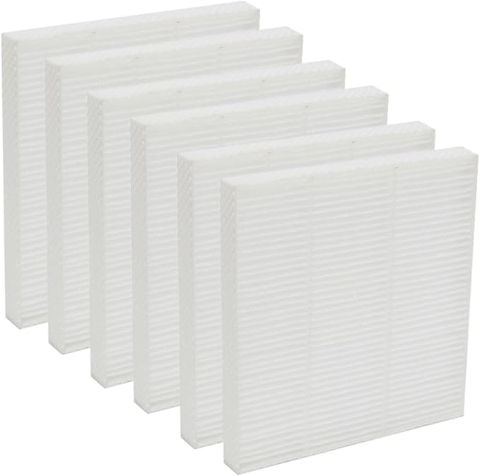 PUREBURG Replacement Filter Compatible with Hoomace & Hipilove,DINZAN, Youtuba HD012 Dehumidifier Humidifiers Air Purifier 3-in-1, 6-Pack HEPA For Air Clean