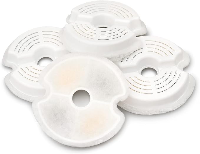 Cat Water Fountain Filters, 8 Packs Replacement Carbon Filters for Automatic Pet Fountain, Stainless Steel Cat Water Fountain
