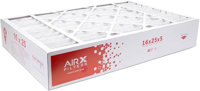 AIRx Filters 16x25x5 Furnace Filter MERV 8 HVAC AC Air Filter, Replacement for Bryant Carrier CARF8250606 FILBBCAR0016, Easy Installation, Reduces Dust & Pollen, 2-Pack