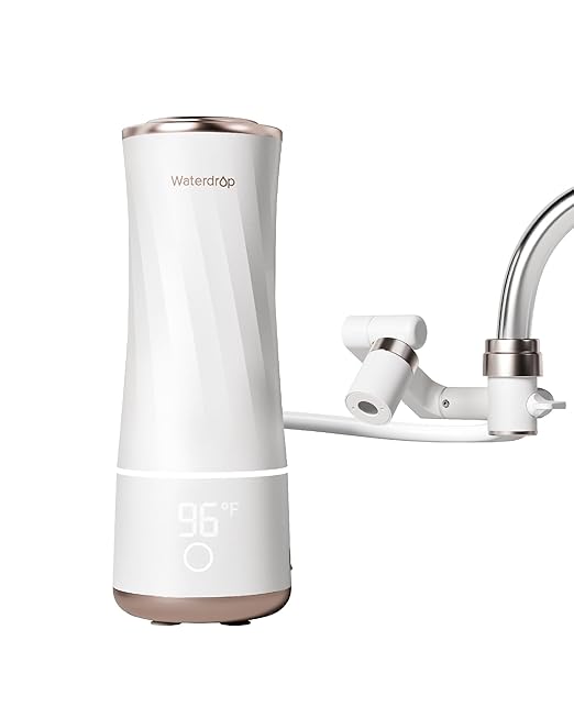 Waterdrop BFC1 Skincare Filter, Bathroom Sink Filter Water Faucet for Skin, Countertop Water Filter, SGS Certified, Reduces 99% Chlorine, Nanoscale Deep Clean, Hydrate Deeply