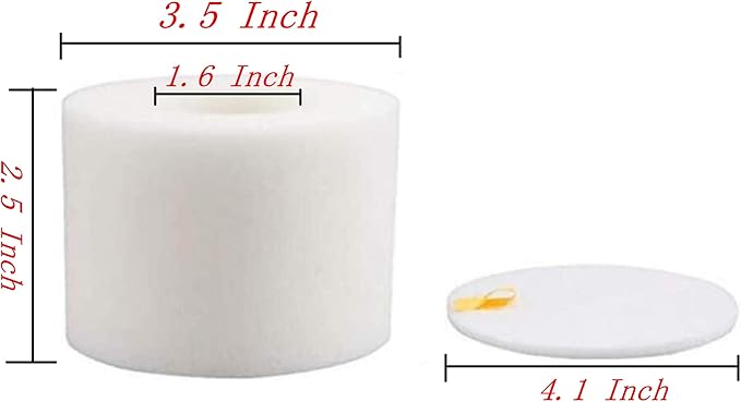 2 Pack Foam & Felt Filter Replacement for Shark Rotator NV600 NV601 NV611 NV770 NV771 UV700 ZU701 Vacuum Cleaners. Compare to part # XFF600 & XHF600.