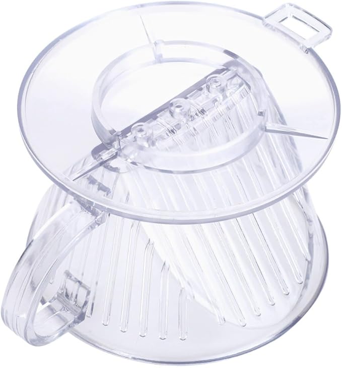 Transparent ABS Reusable Cone Coffee Filter with Large Handgrip Dripper Cup for Pour Over Brewing, Dishwasher Safe