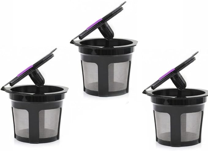 Pack of 3 Replacement Part NEW Black K-Cup Reusable Refillable Replacement Coffee Filter Holder