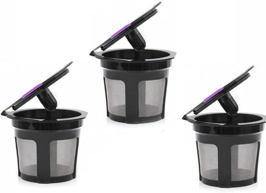 Pack of 3 Replacement Part NEW Black K-Cup Reusable Refillable Replacement Coffee Filter Holder
