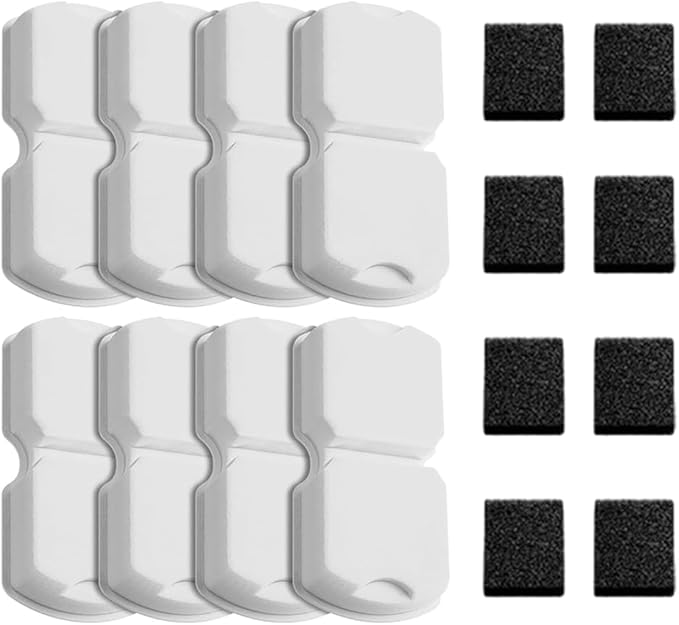 Cat Water Fountain Filters: 16 Cat Fountain Filters Replacement - 8 Carbon Filter & 8 Foam Filter - Suitable for ATMZIQXR GIOTOHUN KOOGMOON UMOCUOY IHOUONE HOOISE Cats Water Fountains