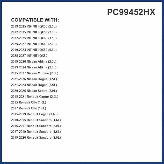 PureFlow HEPA Cabin Air Filter PC99452HX | Fits 2023-19 Nissan Altima, 2022-20 Sentra, 2022-21 Rogue, 2023-22 Pathfinder, 2023-19 INFINITI QX50