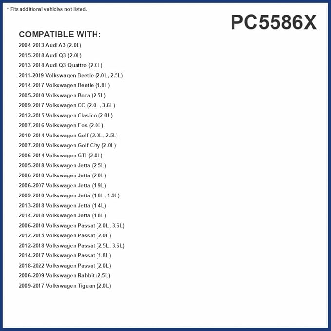 PureFlow Cabin Air Filter PC5586X | Fits 2006-2018 Volkswagen Jetta, 2009-2017 Tiguan, 2006-2022 Passat, 2012-2015 Clasico, 2005-2010 Bora, 2006-2014 GTI, 2009-2017 CC