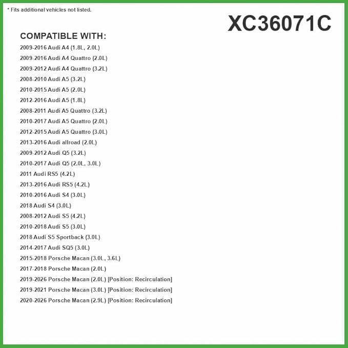 ECOGARD XC36071C Premium Cabin Air Filter with Activated Carbon Fits 2019-2025 Porsche Macan, 2010-2017 Audi Q5, 2009-2016 A4 Quattro, A4, 2010-2017 A5 Quattro, 2010-2018 S4, Recirculation