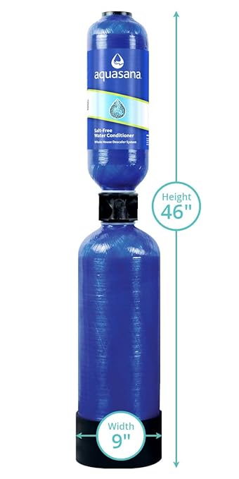 Aquasana Rhino Salt-Free Conditioner Replacement Tank - 46" Height - No Salt Descaler - 1,000,000 Gallons - WH-SFWC-SR, Blue