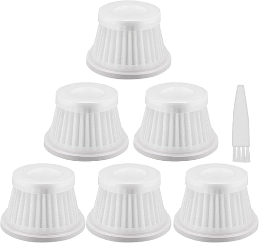 Filters Replacement Compatible with MBNGF X9 ULTRA/ZARIMI X12-ULTRA Car Handheld Cordless Vacuum Cleaner, Washable Hepa Filter Accessories Part (6 Pack）