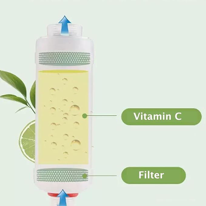 Vitamin C Shower Head Filter for Hard Water Filter Shower Aromatherapy Replacement Cartridge Bathroom Accessories Remove Chlorine Fluoride Heavy Metals Improves Skin Condition Protects Hair Lavender