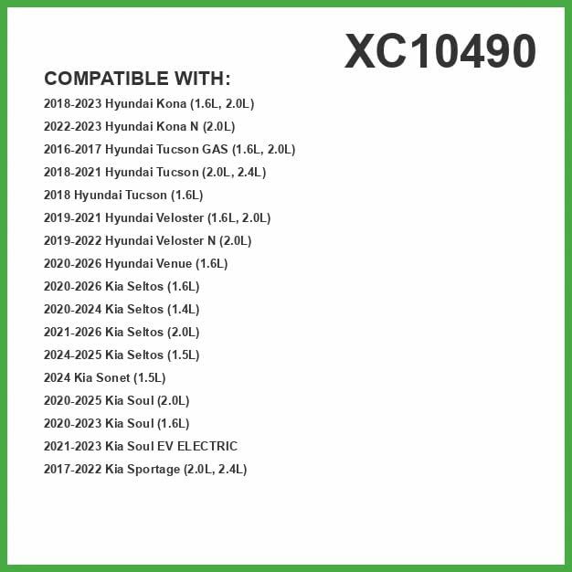 ECOGARD XC10490 Cabin Air Filter Fits 2020-2025 Kia Soul, 2021-2025 Seltos, 2020-2025 Hyundai Venue, 2024 Kia Sonet, 2017-2022 Sportage, 2016-2021 Hyundai Tucson, 2018-2023 Kona