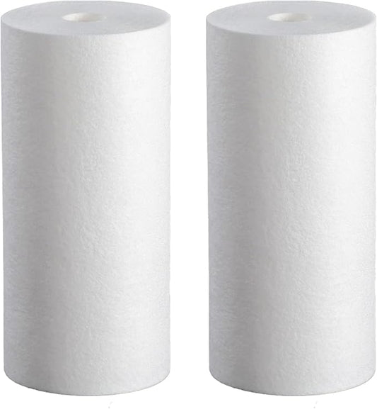 10" x 4.5" Whole House Sediment Water Filter, 5 Micron 10-inch Big Water Filter Replacement Cartridge Compatible with W15-PR, DGD-5005, FP15B, HD-950A, GXWH35F, GXWH30C, 2 Pack