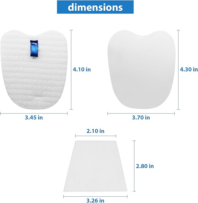 Lemige Vacuum Replacement Filters for Shark Rocket Vacuum HV345 HV343AMZ ZS350 ZS351 ZS352 HV320 HV321 HV322 HV324Q HV345 HV401, 4 Foam&Felt Filters + 4 Post-Filters, Part # XPMFK320&1084FTV320