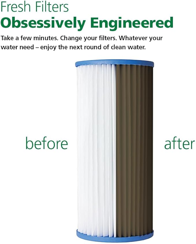 AO Smith 4.5"x10" 40 Micron Sediment Water Filter Replacement Cartridge - NSF/ANSI 42 Certified - For Whole House Filtration Systems - AO-WH-PREL-RPP
