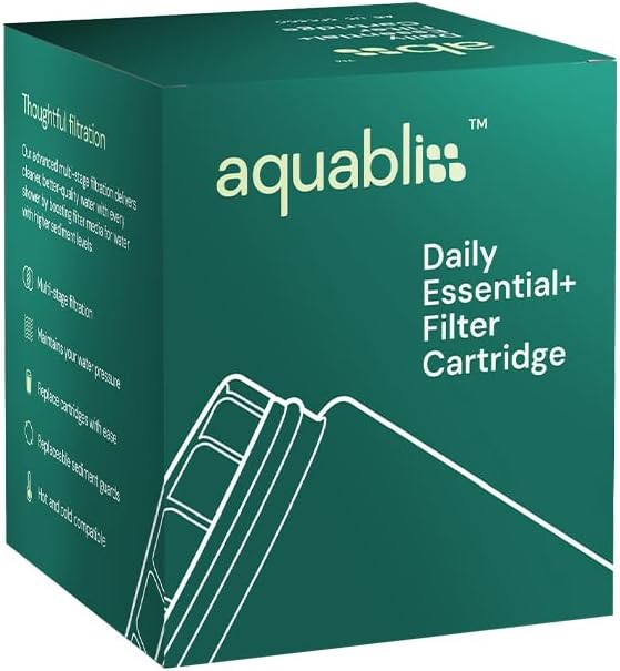 AquaBliss HD Multi Stage Shower Filter Replacement Cartridge for SF400 & SF500-48x Heavy Duty Detox Power. Kiss Itching, Breakage & Dullness Goodbye. Reduce Rust, Chlorine, Toxins. 1-Pack (SFC500)