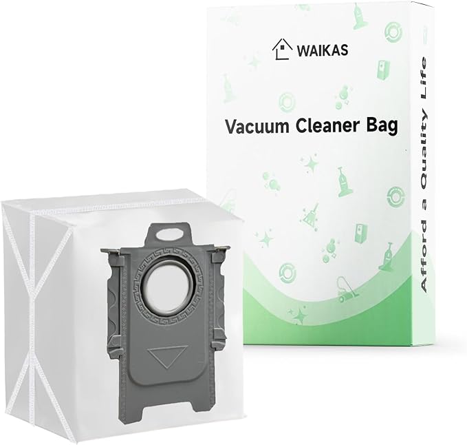 WAIKAS 20 Pack Vacuum Bags for Roborock Q7 M5+, Q10 S5+, Q10 X5+, Q7 Max+, Q7+, Q5+, Q5 Max+, Q5 Max Plus, S7 Max Ultra, S7 MaxV Ultra, S8 Pro Ultra, S8+, Q5DuoRoller+, Robot Vacuum Cleaner Dust Bags