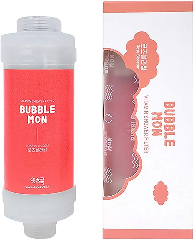 BUBBLEMON Shower Filter (Rose Blossom) Vitamin C Shower Filter Skin Moisturizing Protect Skin Dry Made in Korea