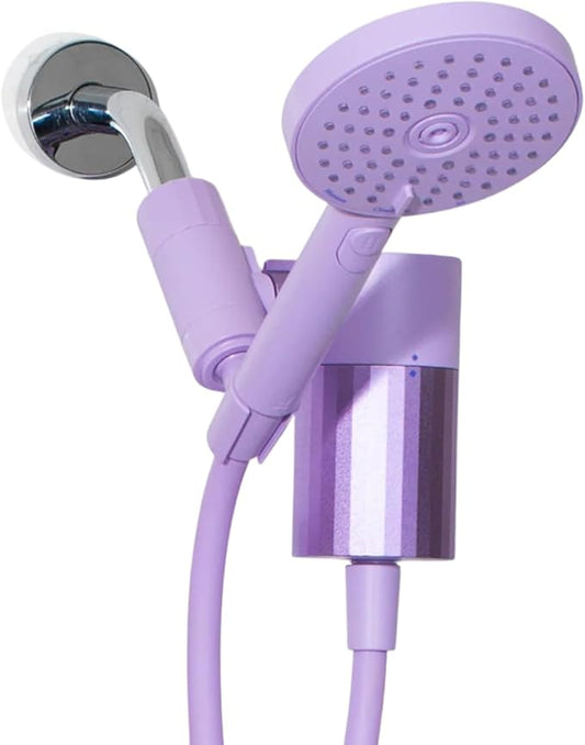 Sproos - Handheld Showerhead, High Performance Filtration System for Healthier Hair and Skin, Extra Long 70 Inch Hose, 3 Customized Spray Functions, 6 Colors (Lilac, Shower Filter Set)