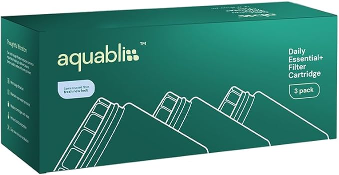 AquaBliss HD Multi Stage Shower Filter Replacement Cartridge for SF400 & SF500-48x Heavy Duty Detox Power. Kiss Itching, Breakage & Dullness Goodbye. Reduce Rust, Chlorine, Toxins. 3-Pack (SFC500)