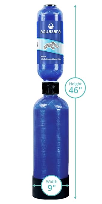 Aquasana Rhino Whole House Filter Replacement Tank for Rhino Chlorine - 1,000,000 Gallons - Carbon & KDF Filtration - Reduces 97% of Chlorine - WH-1000R