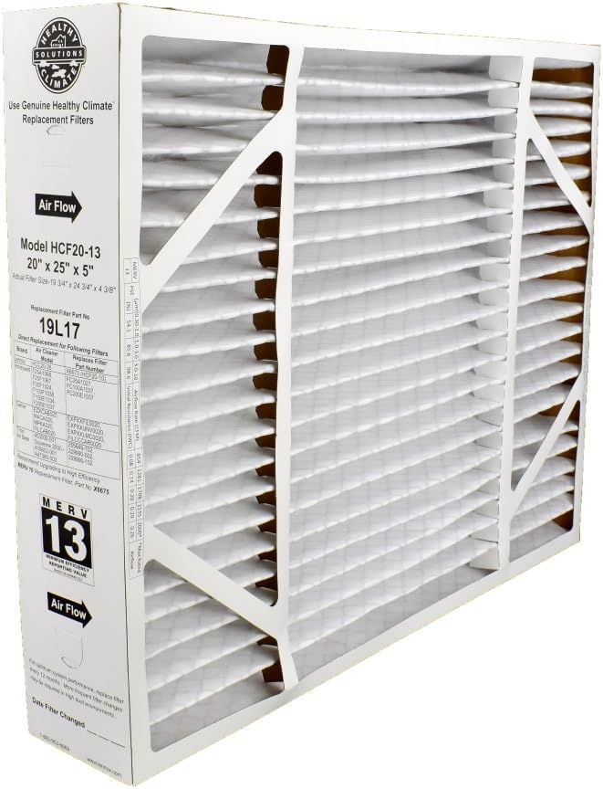 Lennox 19L17-20" x 25" x 5" Healthy Climate HCF20-13 Air Filter, MERV 13 (1-Pack)