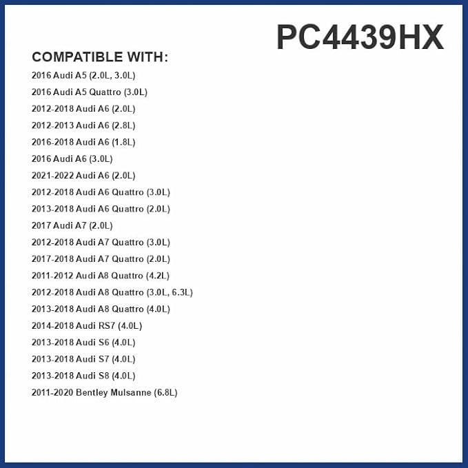 PureFlow HEPA Cabin Air Filter PC4439HX | Fits 2012-2018 Audi A6 Quattro, A7 Quattro, 2012-2022 A6, 2012-2018 A8 Quattro, 2013-2018 S6, S7, 2014-2018 RS7, 2013-2018 S8