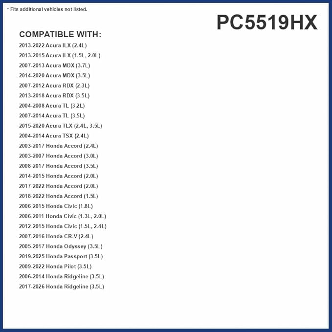 PureFlow HEPA Cabin Air Filter PC5519HX | Fits 2006-2025 Honda Ridgeline, 2019-2025 Passport, 2003-2017 Accord, 2007-2016 CR-V, 2006-2015 Civic, 2009-2022 Pilot, 2005-2017 Odyssey, 2014-2020 Acura MDX