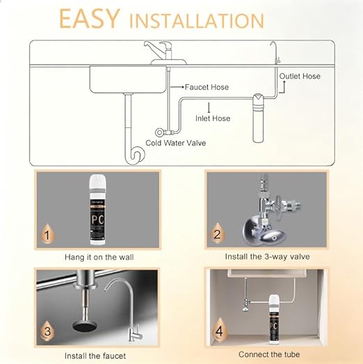 WINGSOL Under Sink Water Filter System with Brushed Nickel Faucet, NSF/ANSI 42&53 Anti-Clogged Pleated Filter Quick Change EZ Install, Reduce PFAS/Lead/Chlorine/Sediment, Long-Lasting Water Purifier