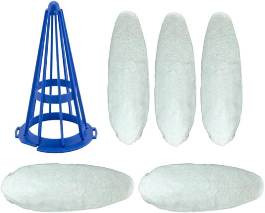 Replacement Vacuum Filter Cotton & Cone Filter Frame for Pool Blaster Water Tech Centennial Filter p22x022xf (1 Cone Filter Frame+5 Filter Bag)