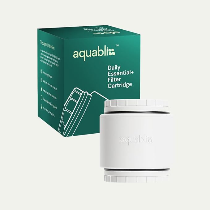 AquaBliss HD Multi Stage Shower Filter Replacement Cartridge for SF400 & SF500-48x Heavy Duty Detox Power. Kiss Itching, Breakage & Dullness Goodbye. Reduce Rust, Chlorine, Toxins. 1-Pack (SFC500)