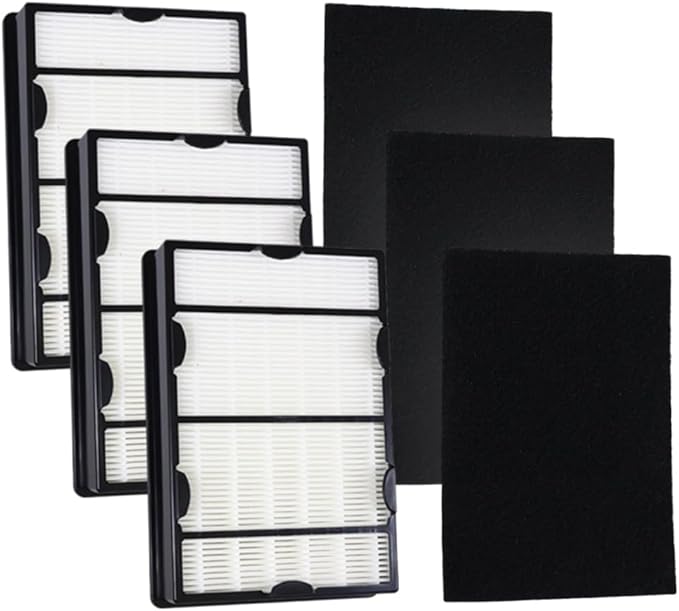 3 Pack HEPA Filter HAPF600 Compatible with Holmes HAP650 HAP615 HAP625 Include 3PCS True HEPA Filter& 3PCS Pre-filters