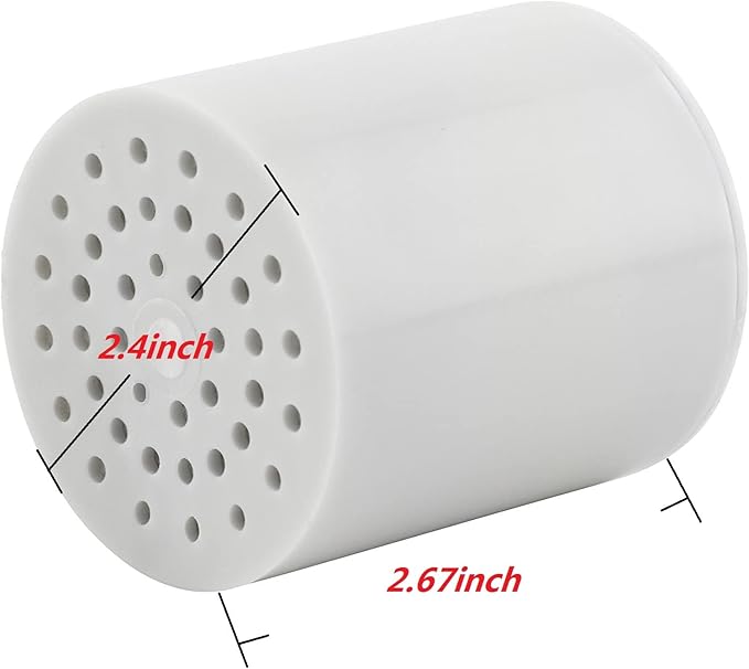 15 Stage Universal Shower Water Filter Cartridges for All Similar Shower Systems, Reduces Chemicals and Chlorine, Hard Water, Restores pH Balance (1 Pack)