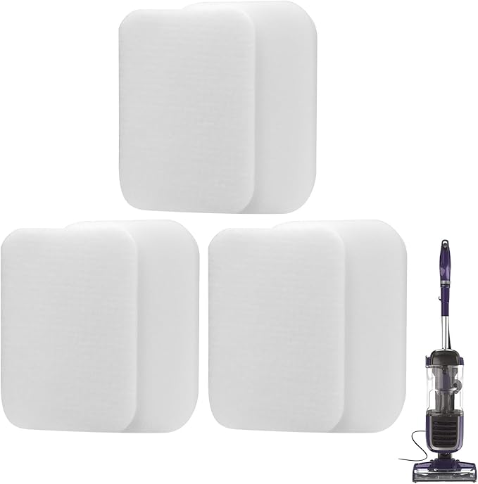 3 Pack ZU102 Foam Filter for Shark Pet ZU100, Pet Pro ZU60, ZU62, Pet Plus NV251, NV255, Swivel Pro NV150, NV151 Upright Vacuum Replacement Parts, Part 1238FT60 1239FT60