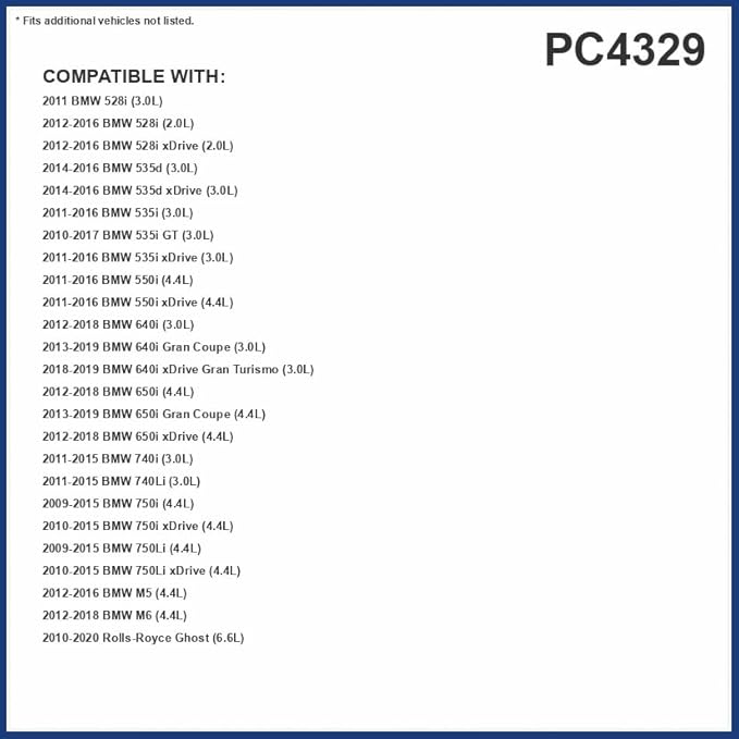 PG PC4329 Cabin Air Filter| Fits 2019-15 BMW Alpina B6 xDrive Gran Coupe, 2018-12 650i, 2016-13 M5