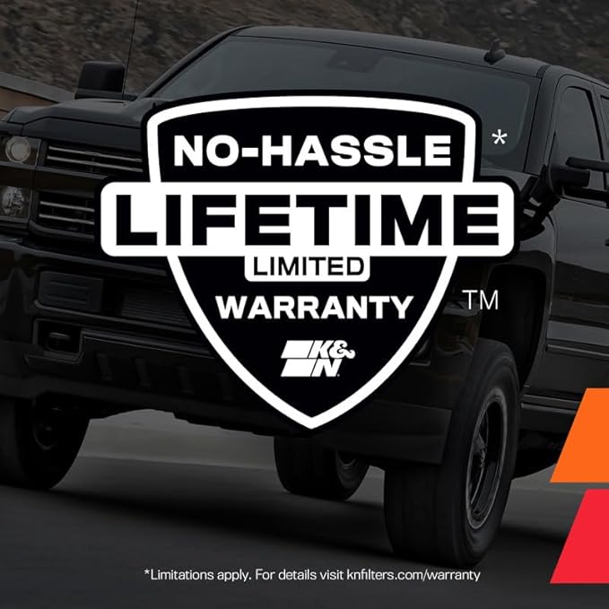 K&N High-Flow Original Lifetime Engine Air Filter: Increase Power: Premium, Washable: Compatible with 2023-2026 Chevrolet/GMC: Colorado, Canyon, 33-5143